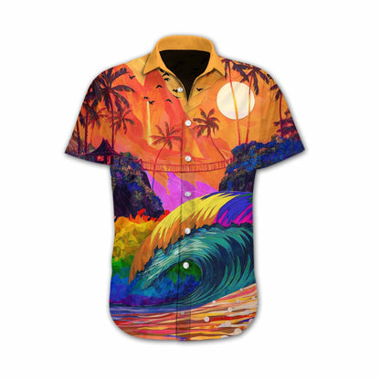 The Beauty Of Nature Lgbt Sunset Design Hawaiian Shirt, Hawaiian Shirt Gift, Christmas Gift