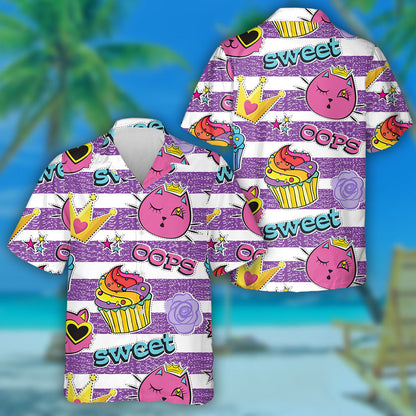 Cúlra Teibí Cait agus Cácaí Milse ar Stiallóga Léine haváí, Bronntanas Léine Haváíais, Bronntanas Nollag