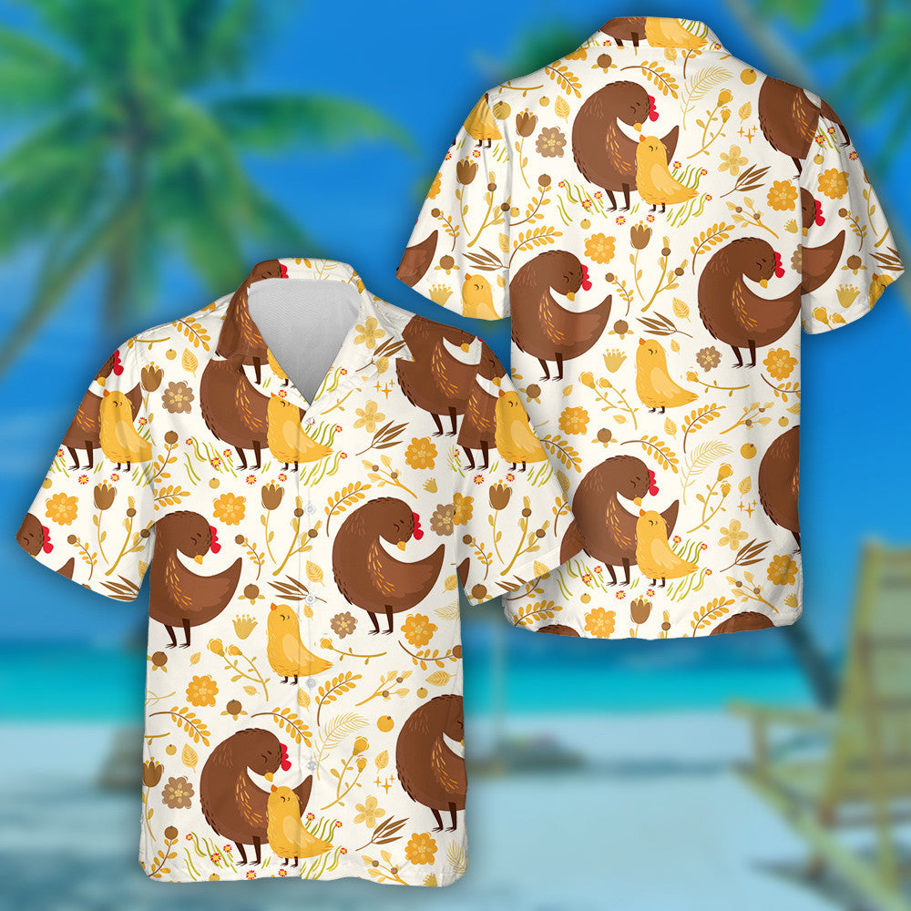 Cearc Álainn Agus Sicín Beag Le Léine Haváí ón bPlanda Buí, Bronntanas Léine Haváíais, Bronntanas Nollag