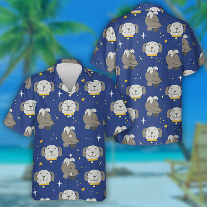 Madraí Spéir na hOíche Le Réaltaí I gCúlra Cartúin Léine Haváíais, Bronntanas Léine Haváíais, Bronntanas Nollag