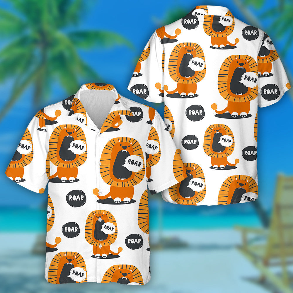 Muzzle Of Cute Lions To Yawn Hawaiian Shirt,,Hawaiian Shirt Gift, Christmas Gift