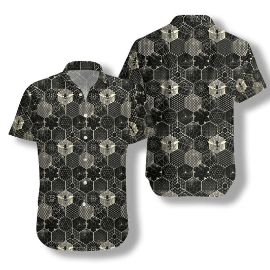 Black And Grey The Honeycomb Conjecture Hawaiian Shirt, Hawaiian For Gift