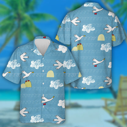 Lachain Fiáine Tonnta Agus Scamaill I Stíl Chartúin Léine Haváís, Bronntanas Léine Haváíais, Bronntanas Nollag