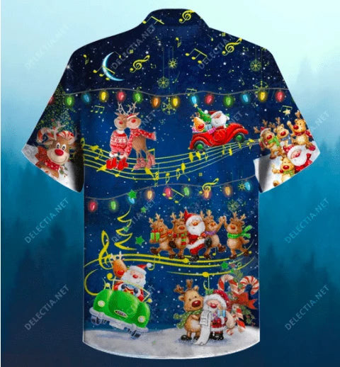 Ceol Álainn na Nollag Daidí na Nollag Patrún Gleoite Cartún Léine Haváís, Bronntanas Léine Haváíais, Bronntanas Nollag.