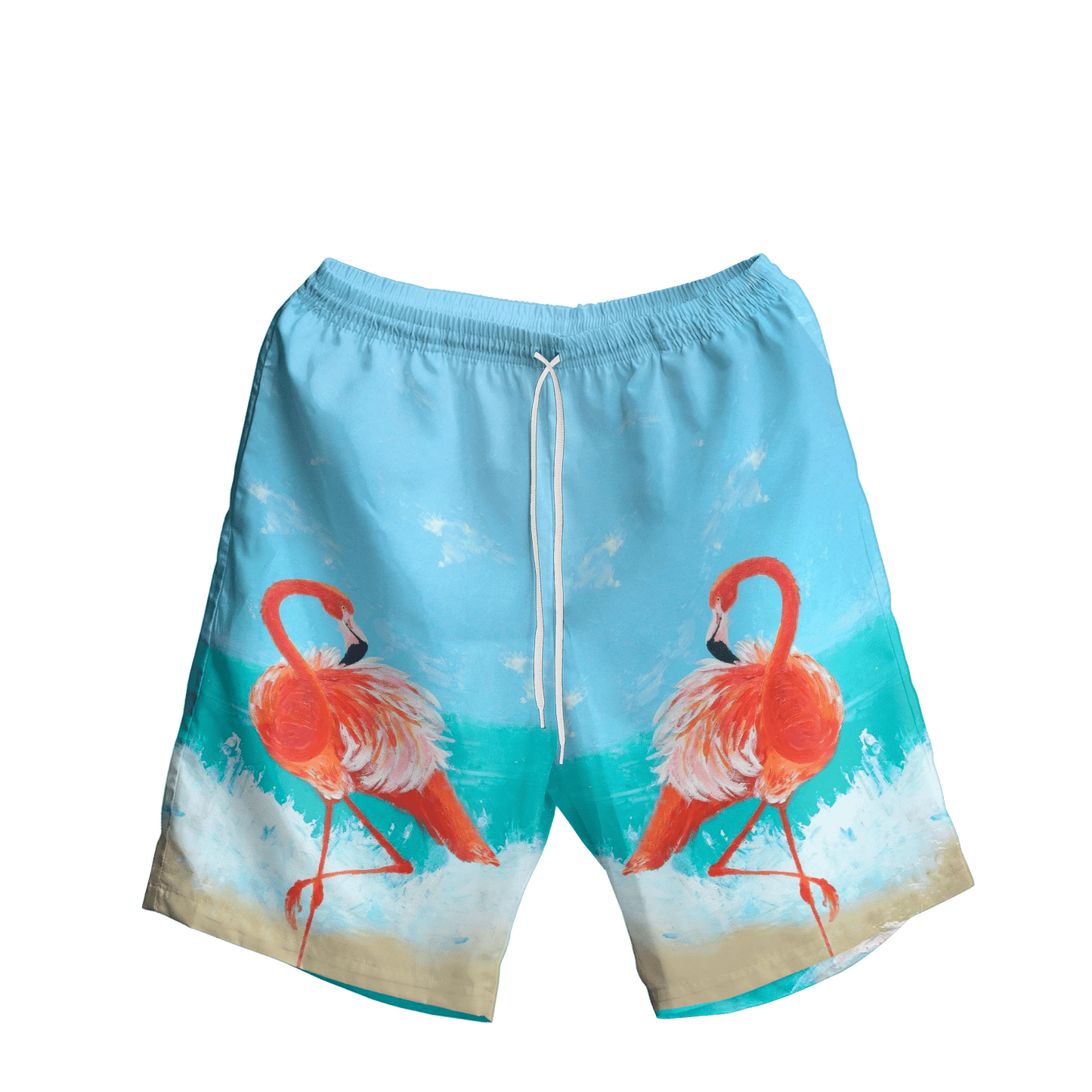 Red Flamingo Feathers On Beach Design Hawaiian Shirt,Hawaiian Shirt Gift, Christmas Gift