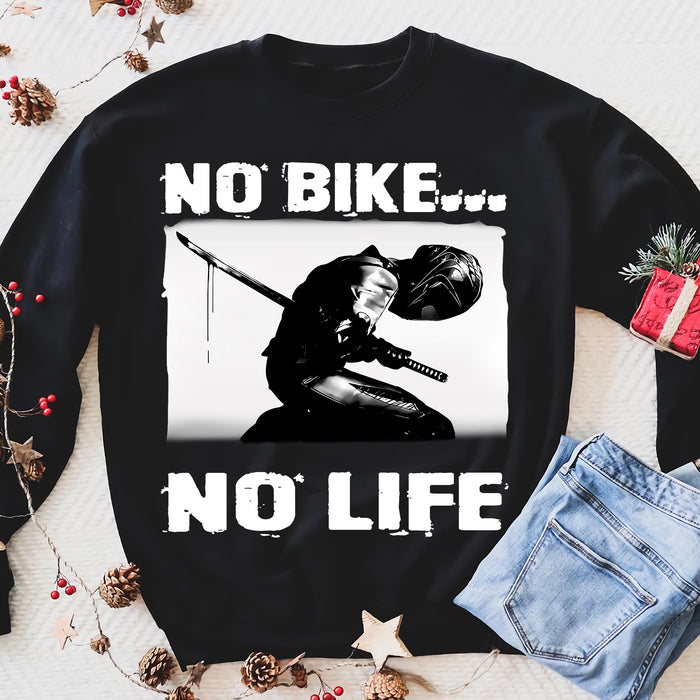No bike no life - Funny sweatshirt gifts christmas ugly sweater for men and women