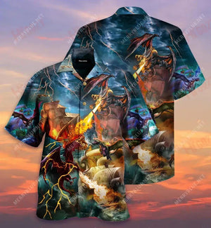 Dragon Era Short Short Sleeve Shirt Ocean Short Sleeve Hawaiian Crazy Shirts Hawaiian Shirts For Men_Hawaiian Shirt Gift, Christmas Gift