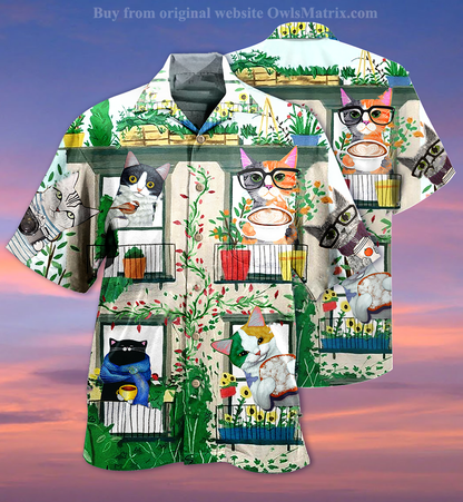 Cats Good Morning - Hawaiian Shirt, Hwaiian For Gift