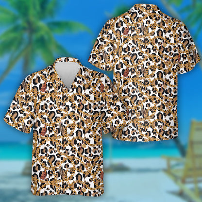 Trendy Gold Chains On Leopard Skin Hawaiian Shirt,Hawaiian Shirt Gift, Christmas Gift