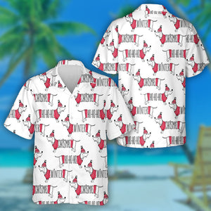 Funny Dachshund Merry Christmas And Winter Hawaiian Shirt, Hawaiian Shirt, Christmas Gift