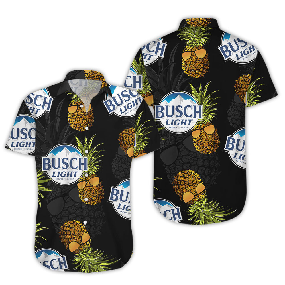 Busch Light Pineapple Hawaiian Shirt,Hawaiian Shirt Gift, Christmas Gift