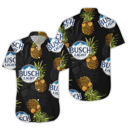 Busch Light Pineapple Hawaiian Shirt,Hawaiian Shirt Gift, Christmas Gift