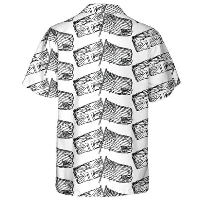 Sceitseáil Uathúil Bratacha na Ríochta Aontaithe agus na SA ar Chúlra Bán Léine Haváí, Bronntanas Léine Haváíais, Bronntanas Nollag