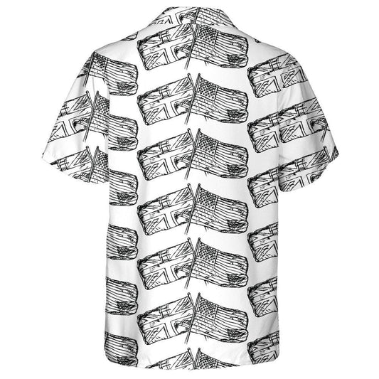 Sceitseáil Uathúil Bratacha na Ríochta Aontaithe agus na SA ar Chúlra Bán Léine Haváí, Bronntanas Léine Haváíais, Bronntanas Nollag