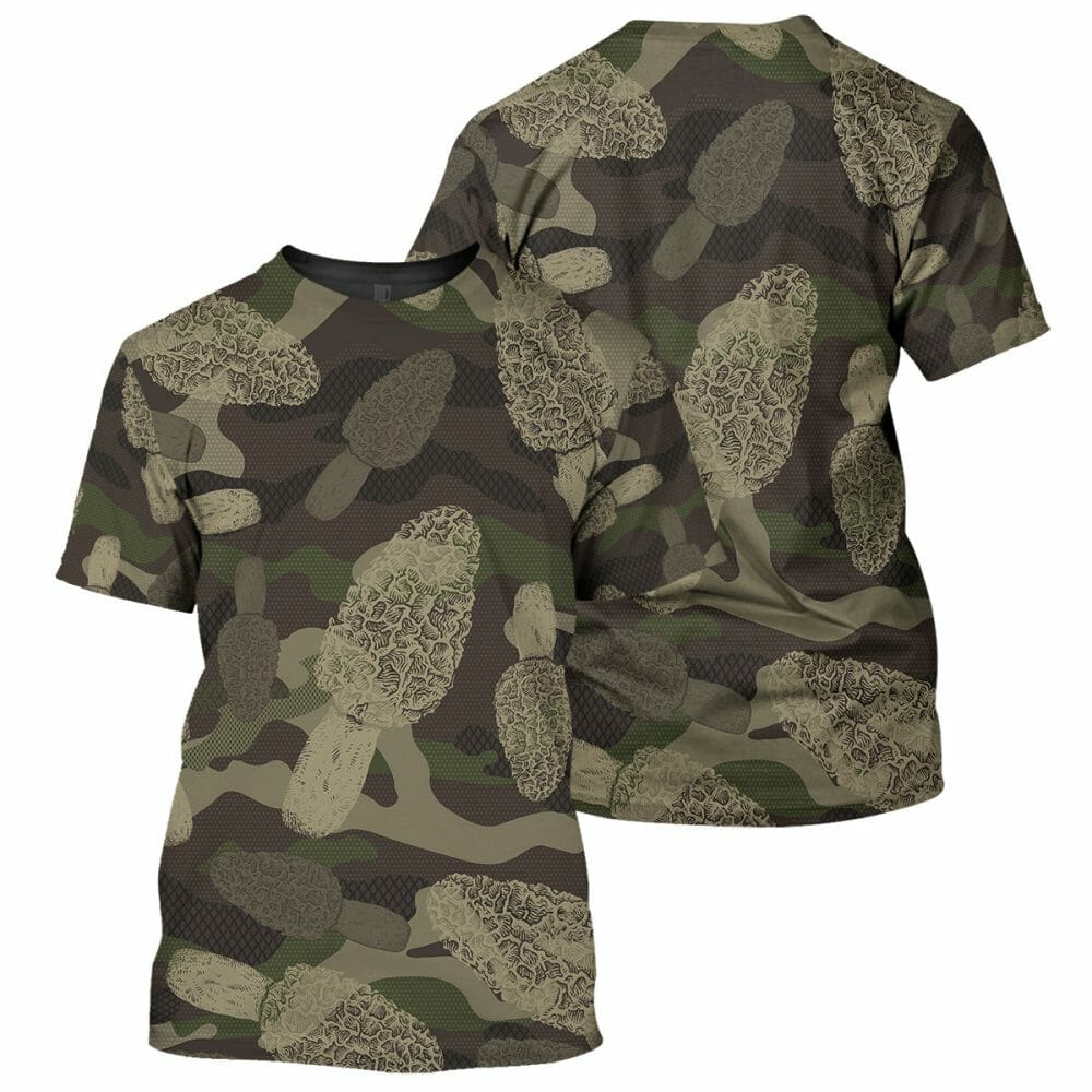 Morel Mushroom Camo - 3D All Over Printed Shirt Tshirt Hoodie Apparel