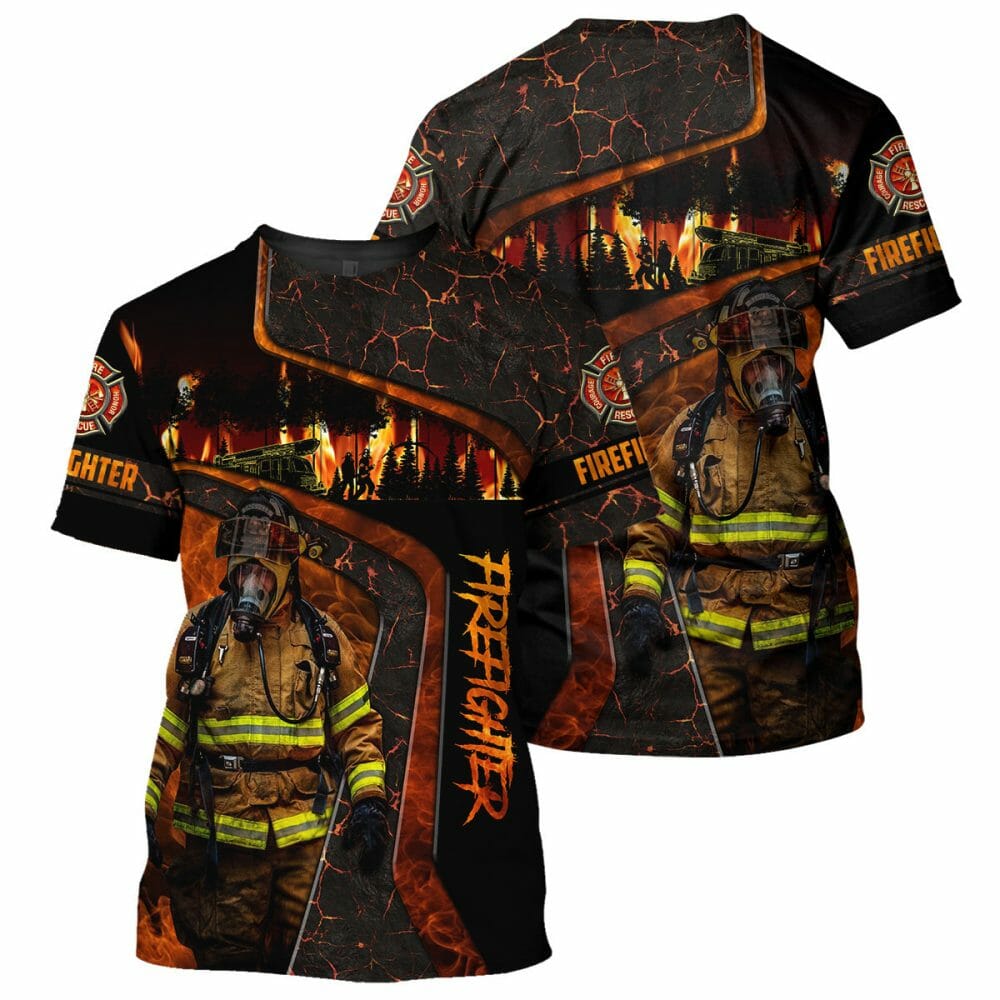 Firefighter - 3D All Over Printed Shirt Tshirt Hoodie Apparel