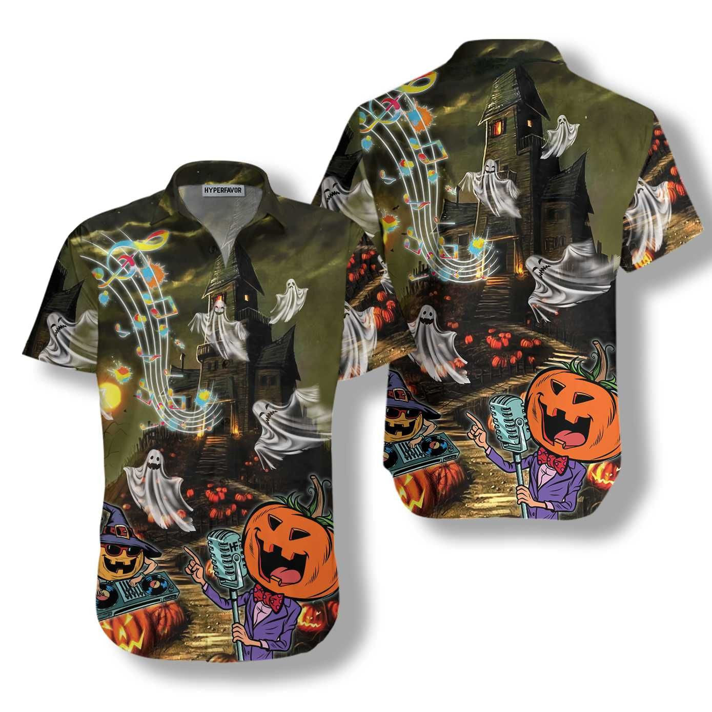Music Night Halloween Hawaiian Shirt, Halloween Shirt For Men And Women,Hawaiian Shirt Gift, Christmas Gift