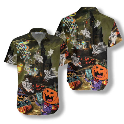 Music Night Halloween Hawaiian Shirt, Halloween Shirt For Men And Women,Hawaiian Shirt Gift, Christmas Gift