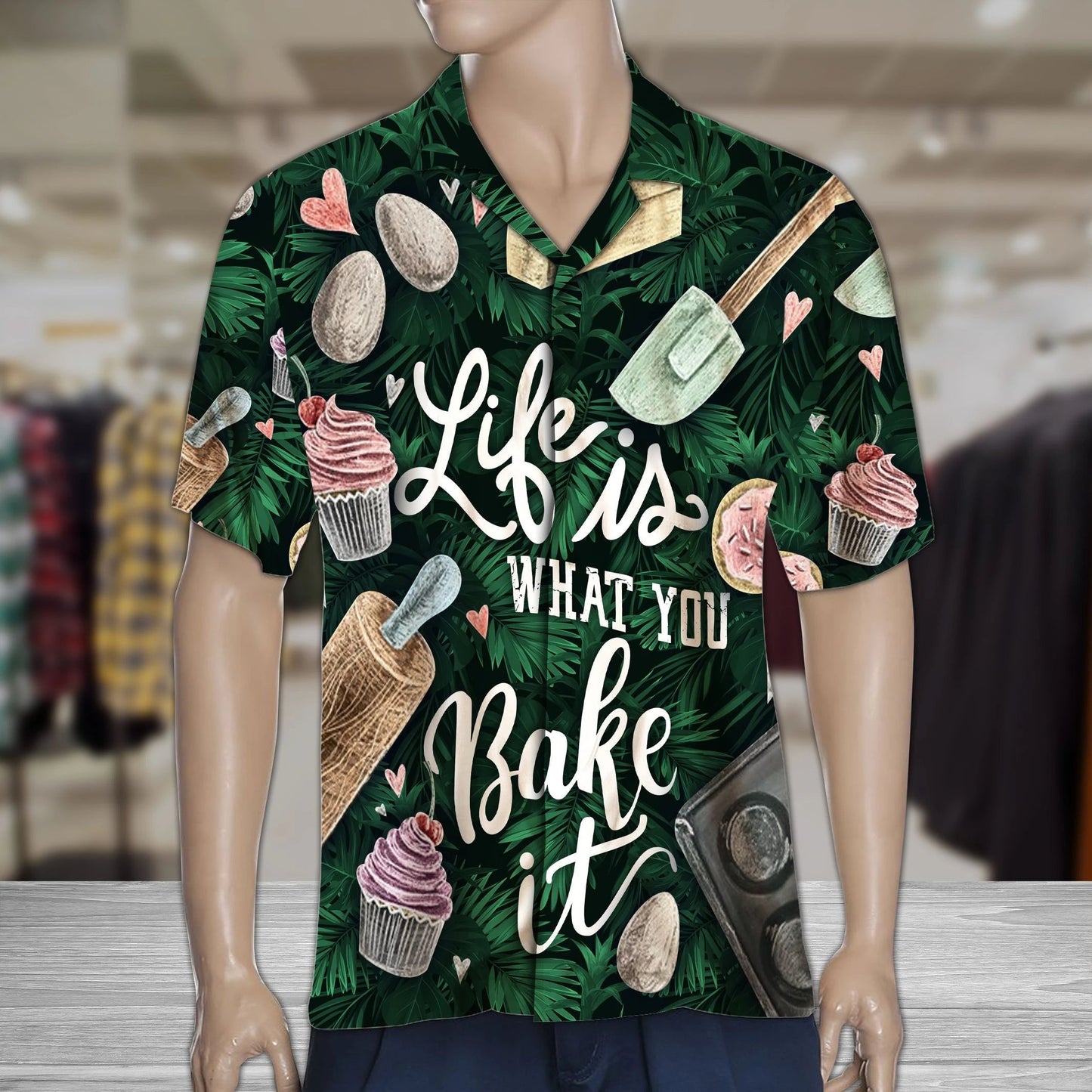 Life Is What You Bake It Design Hawaiian Shirt, Hawaiian Shirt Gift, Christmas Gift