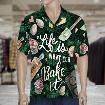 Life Is What You Bake It Design Hawaiian Shirt, Hawaiian Shirt Gift, Christmas Gift