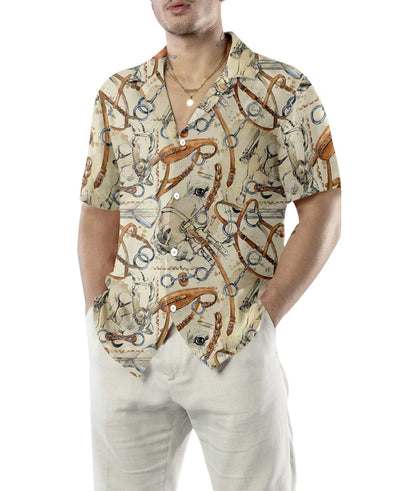 Wild Life Horse Watercolor Design Hawaiian Shirt, Hwaiian For Gift