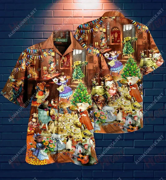 Déanaimis Cóisir Nuair nach mBíonn Hooman Sa Bhaile Léine Gearr Haváís Aigéan Muinchille Gearr Léinte Grinn Haváí Léinte Greannmhar Haváise, Bronntanas Léine Haváís, Bronntanas Nollag