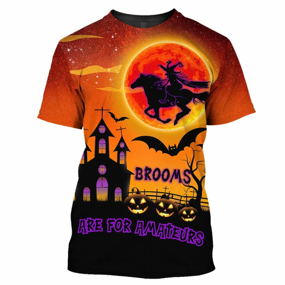 Horse Witch Halloween - 3D All Over Printed Shirt Tshirt Hoodie Apparel