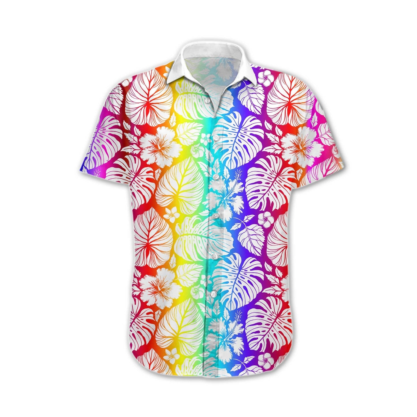 Bright Color Lgbt Tropical Design Hawaiian Shirt, Hawaiian For Gift