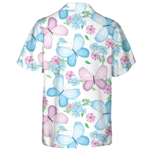 Téama Féileacán Agus Bláthanna Beaga ar Chúlra Bán Léine Haváís, Bronntanas Léine Haváís, Bronntanas Nollag