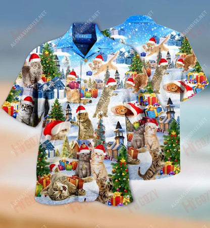 Cats Is The New Ornaments Short Hawaiian Shirt Ocean Aloha Shirt Best Hawaiian Shirts Crazy Shirts Hawaii, Hwaiian For Gift