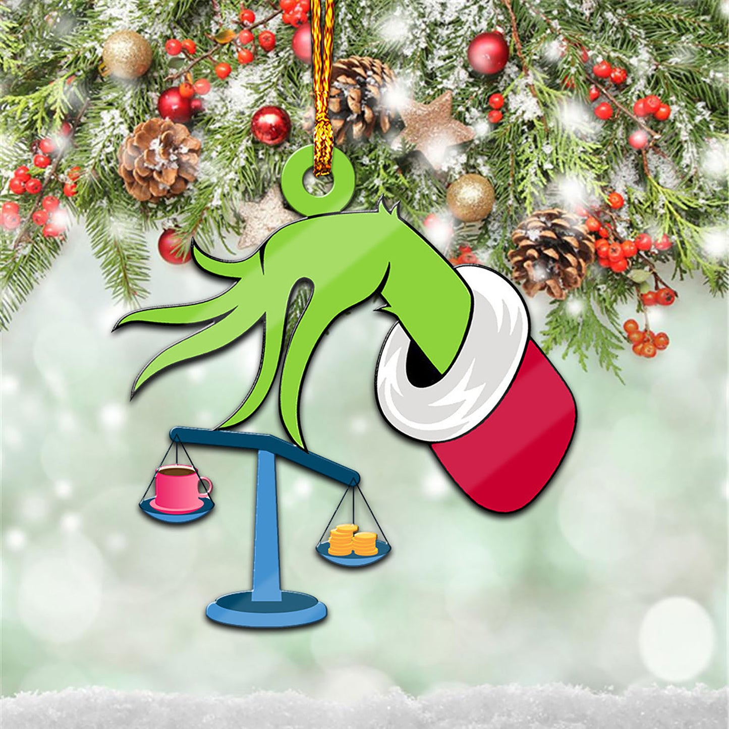 Ornáid Grinch Boilscithe 2022 - Maisiú Nollag Grinch, Bronntanas Ornáide Nollag, Bronntanas Nollag, Maisiú Nollag