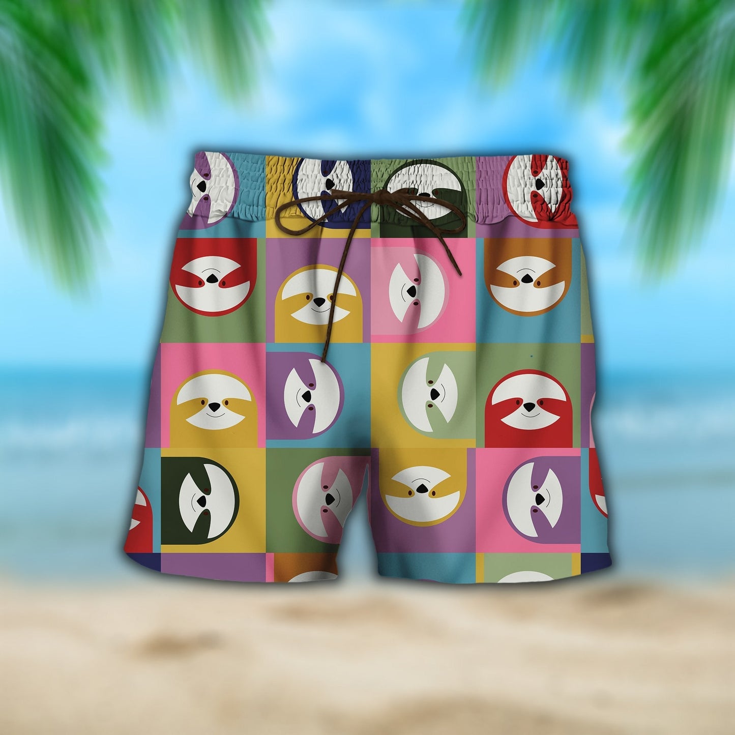 Sloth Happy Theme Pretty Ornamental Hawaiian Shirt,Hawaiian Shirt Gift, Christmas Gift