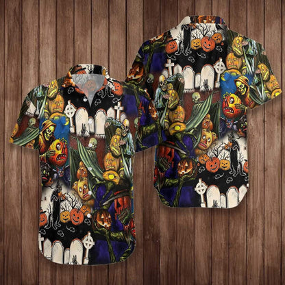 Pumpkin Night Is Coming Happy Halloween Hawaiian Shirt,Hawaiian Shirt Gift, Christmas Gift