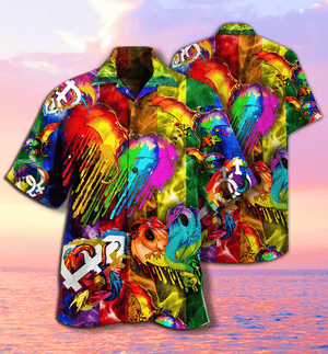 3D Colorful Dragon LGBT Pattern Hawaiian Shirt, Hawaiian Shirt Gift, Christmas Gift