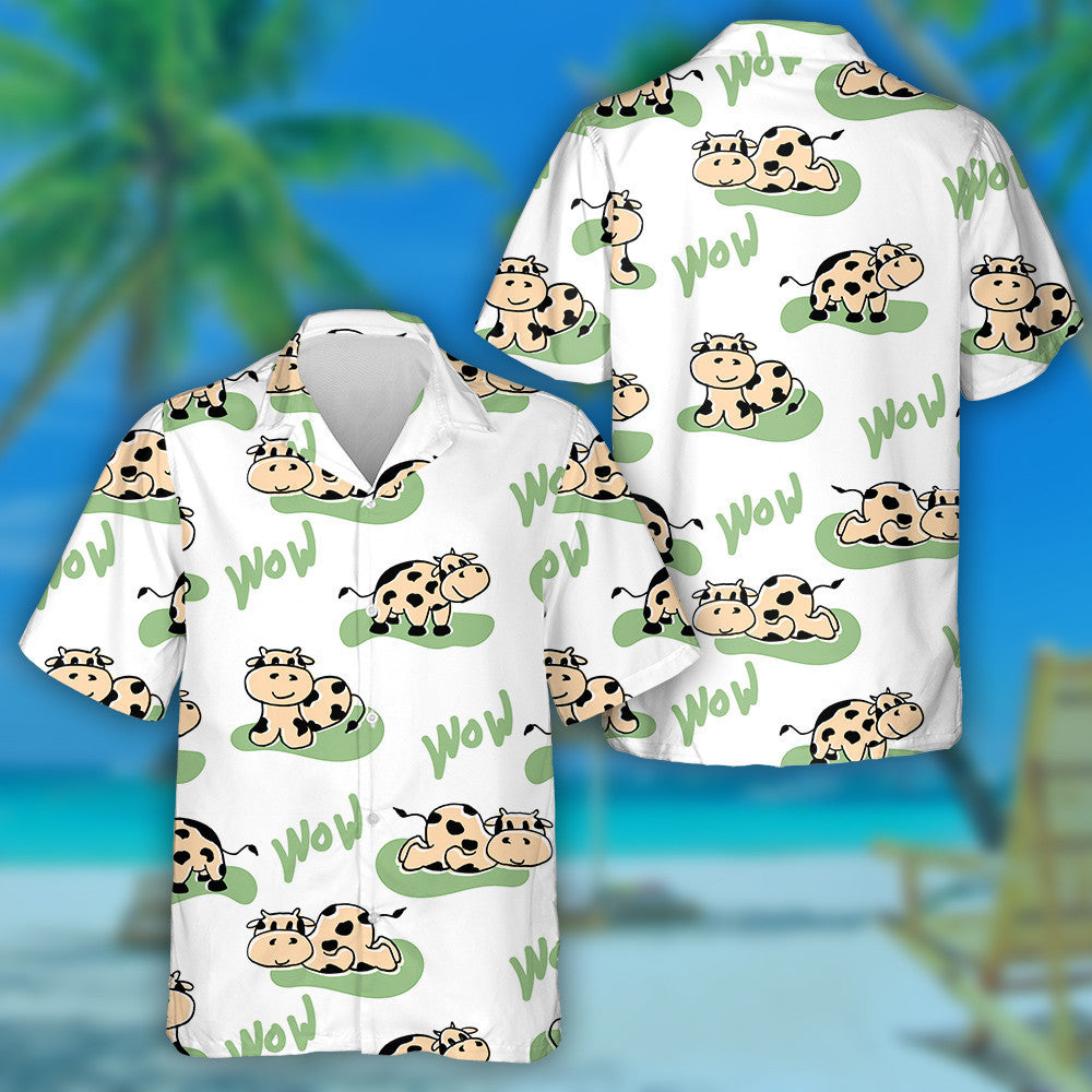 Spring And Summer Cows Invitations Moo Farm Hawaiian Shirt, Hawaiian Shirt Gift, Christmas Gift