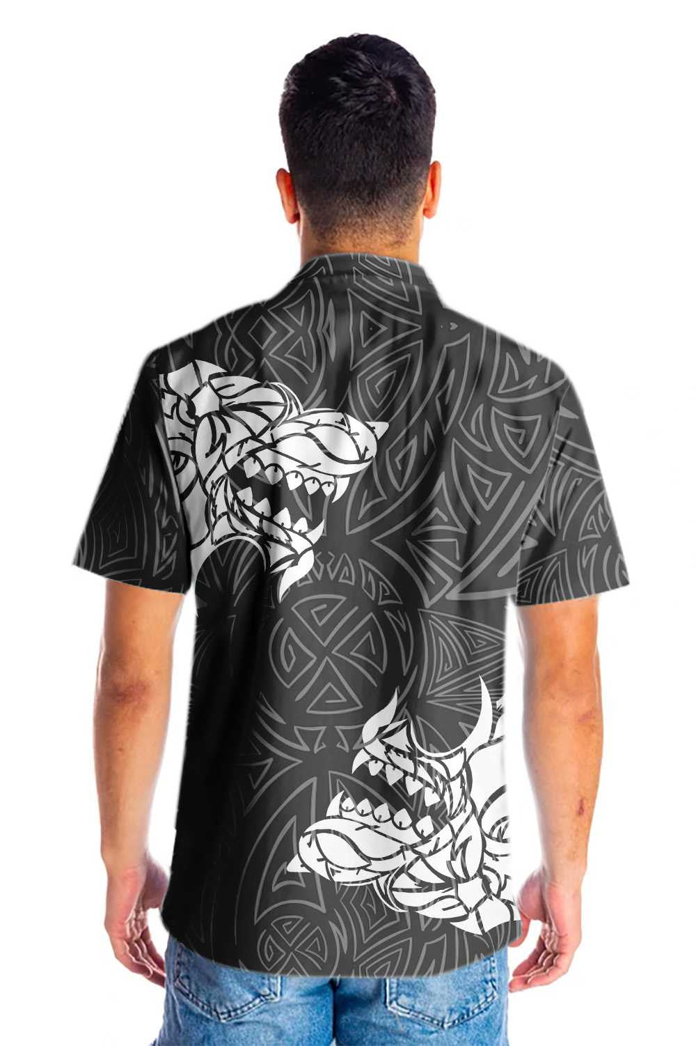 Viking Winter Wolf Rune Design Hawaiian Shirt, Hwaiian For Gift