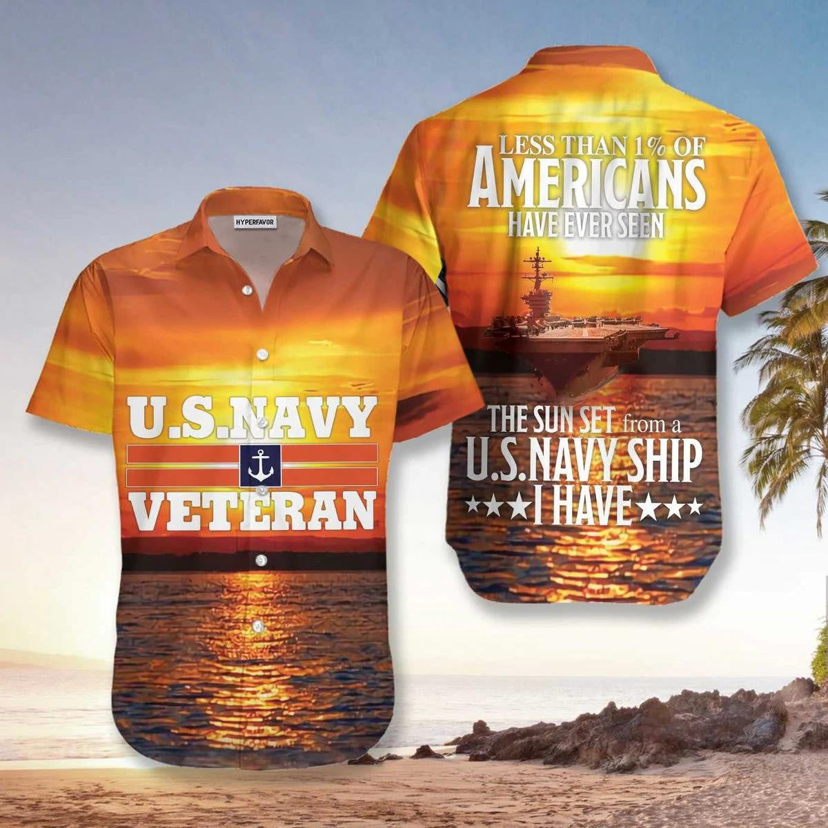 Less Than 1% Of American Veteran Hawaiian Shirt, Hawaiian For Gift
