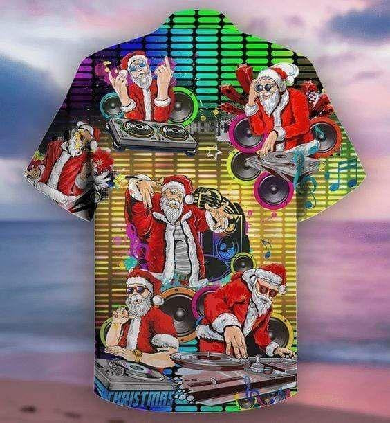 Dearadh Vintage Stíl Léine Haváís Beo Dj Ceol Cóisir Oíche Nollag, Bronntanas Léine Haváís, Bronntanas Nollag