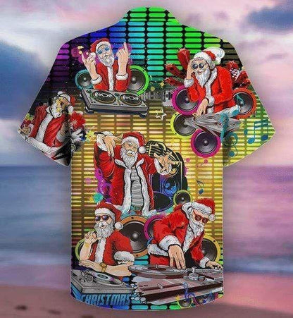 Dearadh Vintage Stíl Léine Haváís Beo Dj Ceol Cóisir Oíche Nollag, Bronntanas Léine Haváís, Bronntanas Nollag