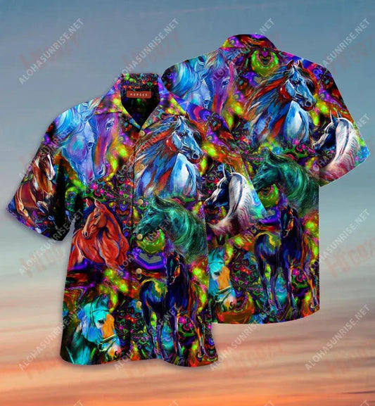 Capaill Dhathúla Léine Ghearr Muinchille Unisex Caitheamh aimsire Léinte T haváíais Léinte seanré Haváíais Léinte haváíais d'Fhir, Bronntanas Léine Haváís, Bronntanas Nollag