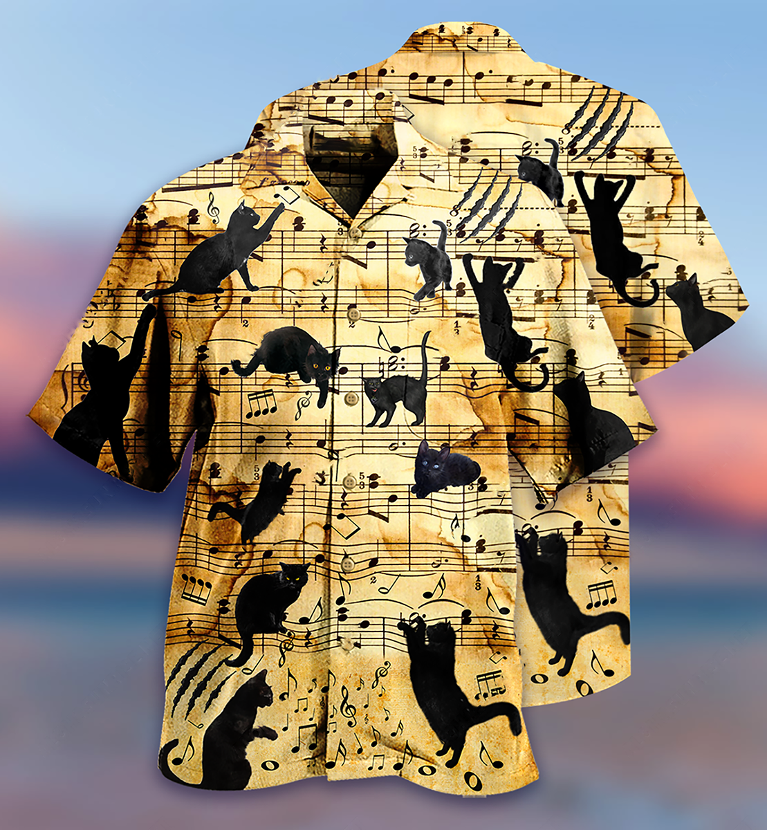 Cats Love Music - Hawaiian Shirt, Hwaiian For Gift