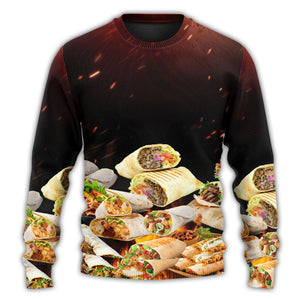 Food Burritos Fast Food Delicious Ugly Christmas Sweater, Christmas Gift, Gift Christmas 2024