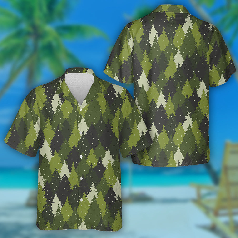 Patrún Dathanna Duaithníochta Tírdhreacha Glas Foraoise Léine Haváís, Bronntanas Léine Haváí, Bronntanas Nollag