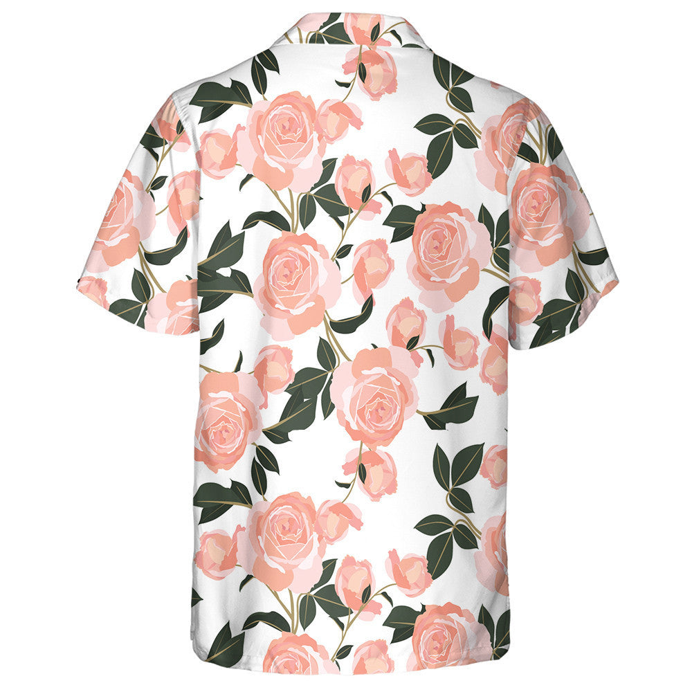 Rós Shabby Chic Bándearg Uiscedhath Ar Chúlra Bán Léine Haváís, Bronntanas Léine Haváís, Bronntanas Nollag