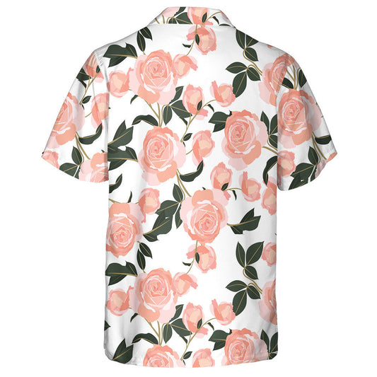 Rós Shabby Chic Bándearg Uiscedhath Ar Chúlra Bán Léine Haváís, Bronntanas Léine Haváís, Bronntanas Nollag