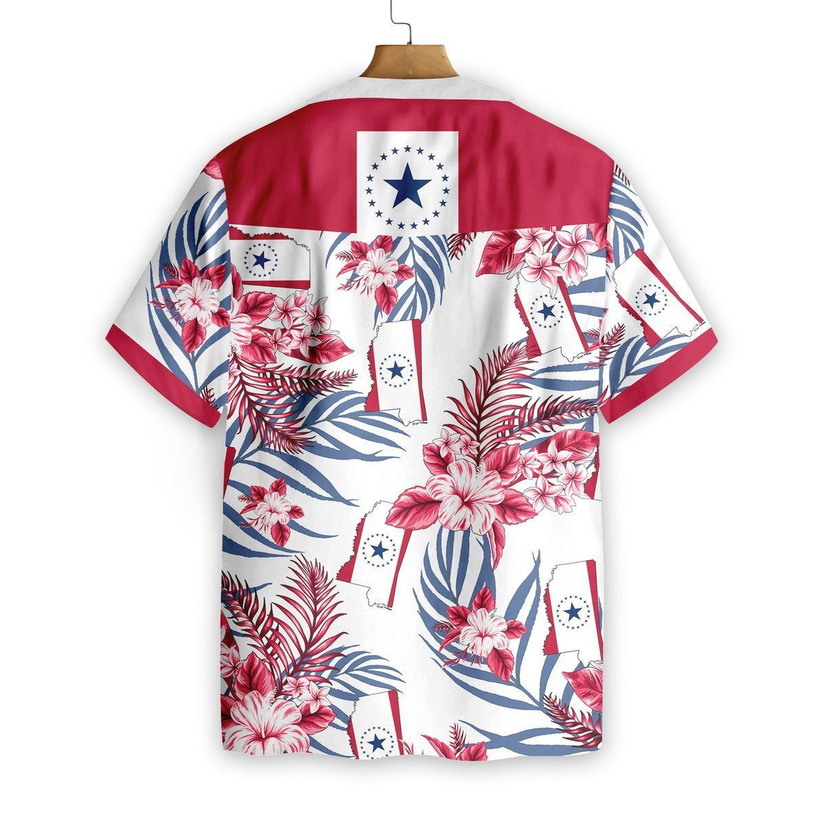 Pink US State Mississippi Proud Background Hawaiian Shirt,Hawaiian Shirt Gift, Christmas Gift