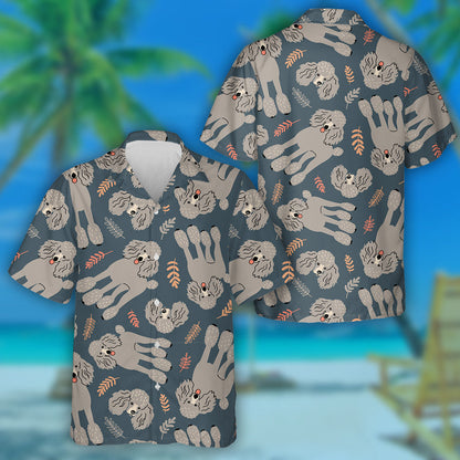 Adorable Poodle Dog And Plants Autumn Hawaiian Shirt, Hawaiian For Gift
