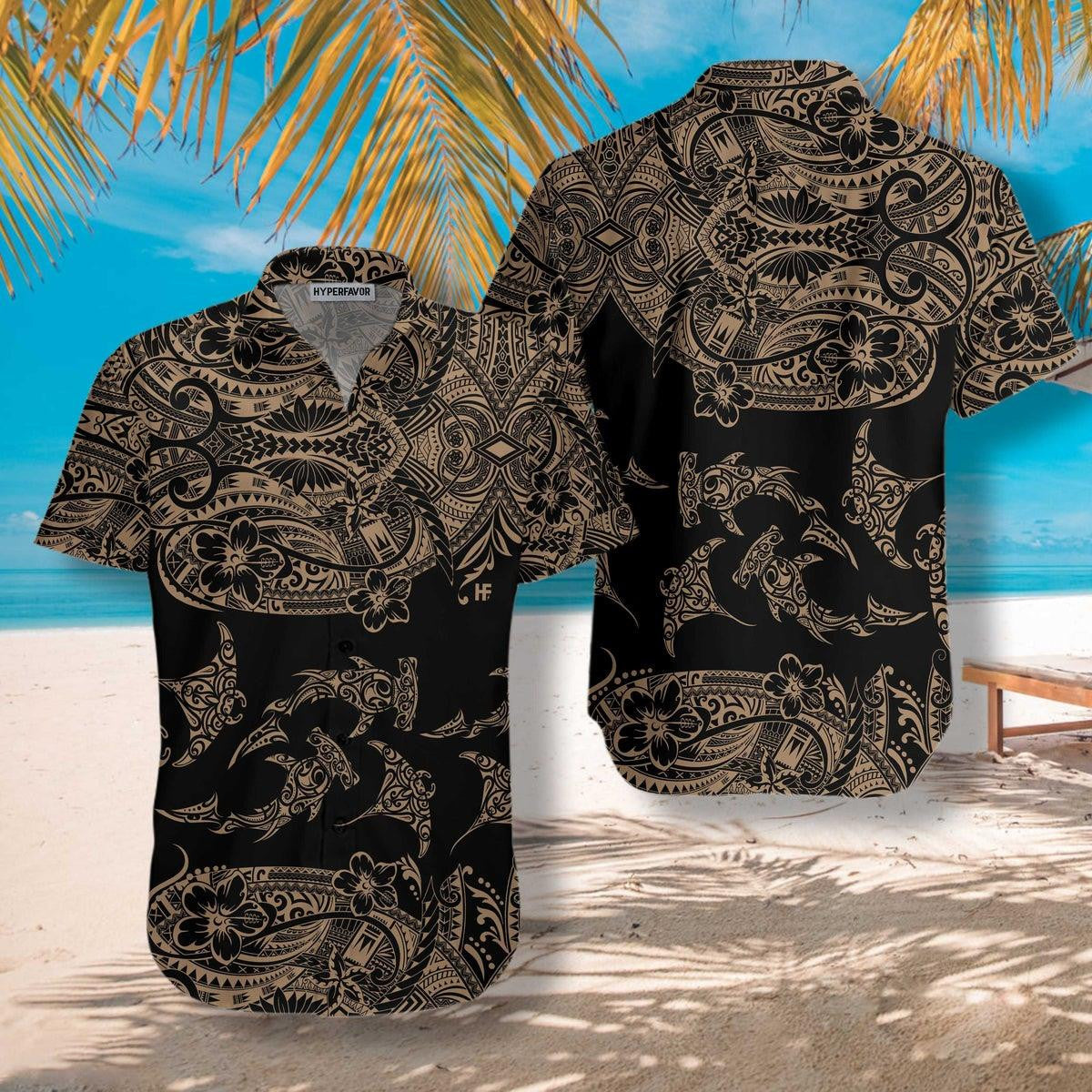 Luxurious Ornaments Hawaii Polynesian Pattern Hawaiian Shirt,Hawaiian Shirt Gift, Christmas Gift
