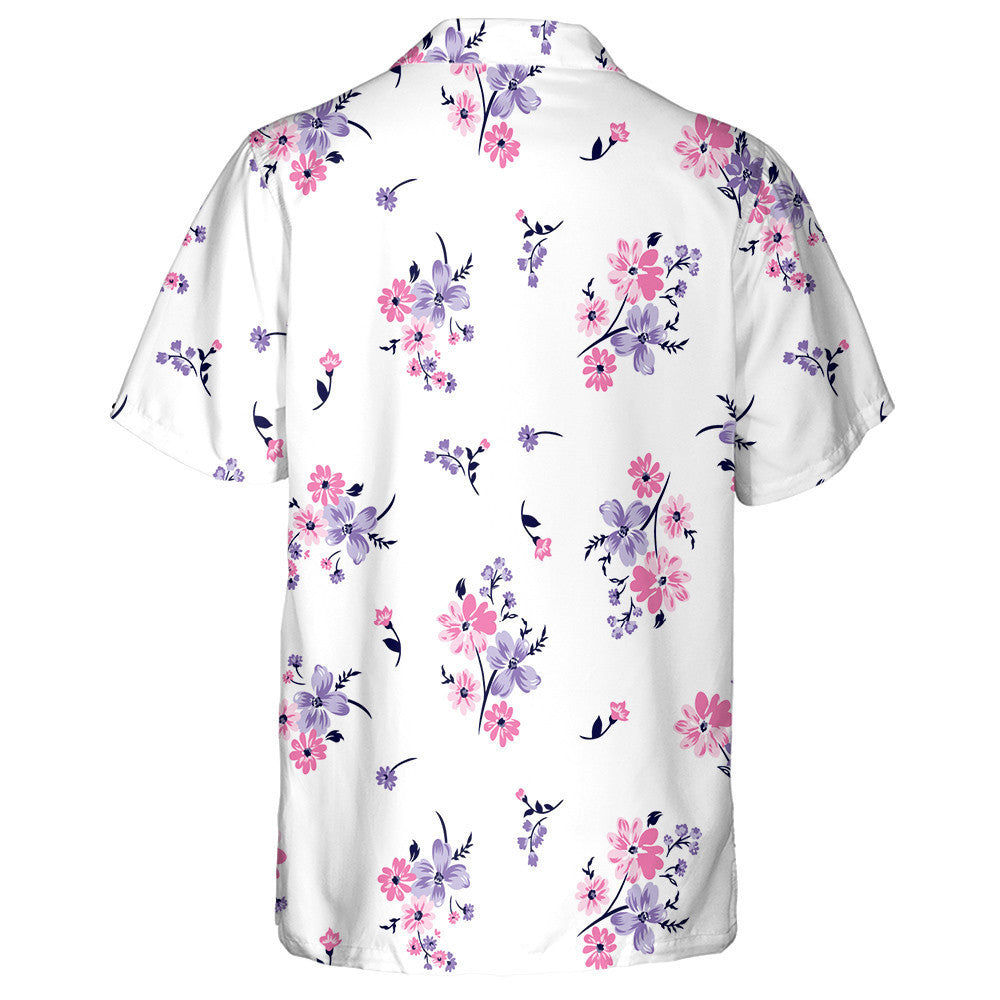 Bouquet Bláthanna le Bláthanna Beaga Agus Duilleoga Ealaíne Dearadh Léine Haváís, Bronntanas Léine Haváís, Bronntanas Nollag