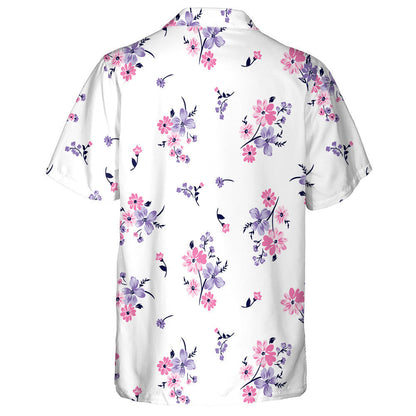 Bouquet Bláthanna le Bláthanna Beaga Agus Duilleoga Ealaíne Dearadh Léine Haváís, Bronntanas Léine Haváís, Bronntanas Nollag